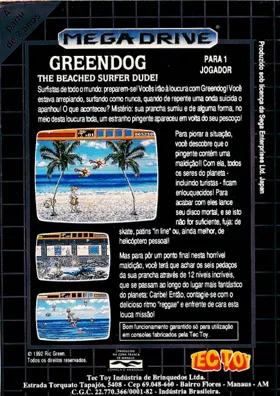 Greendog - The Beached Surfer Dude! (USA, Europe) box cover back